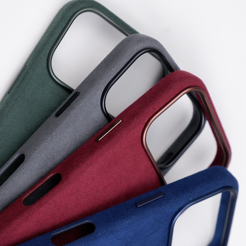 Cantaracase iPhone 17 Pro Alcantara cases in studio colours
