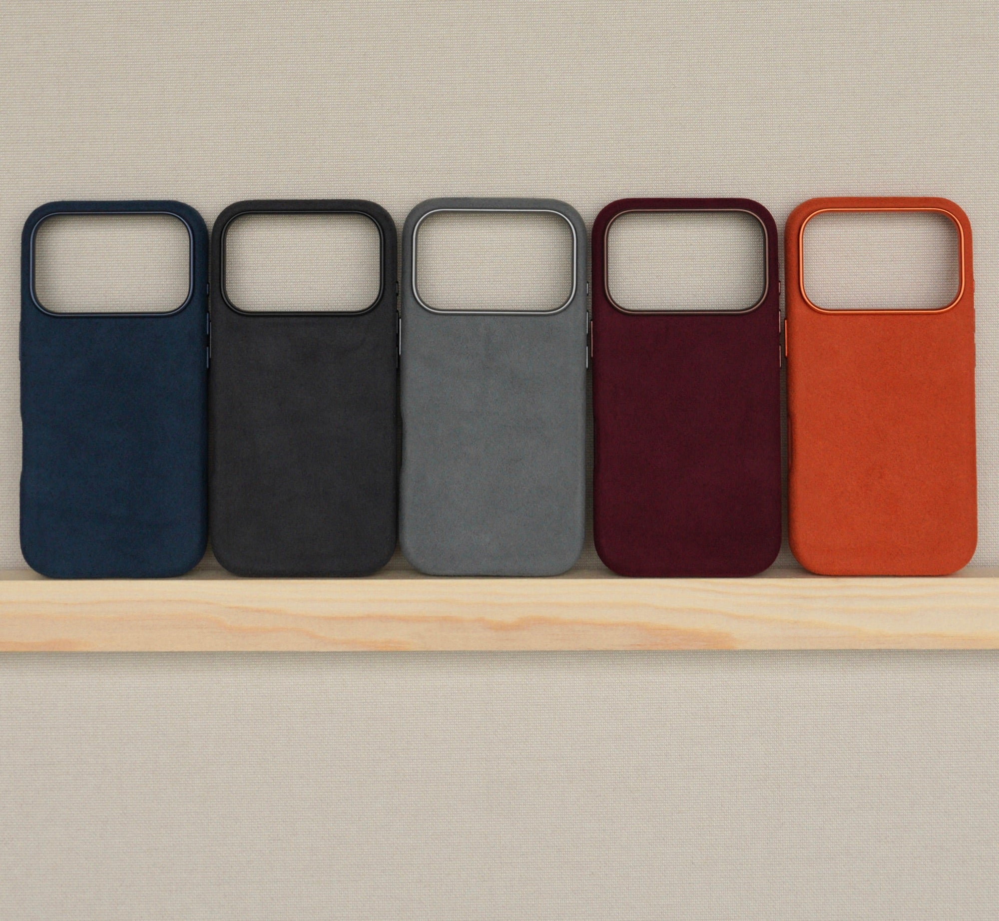 Cantaracase Alcantara iPhone case colour range